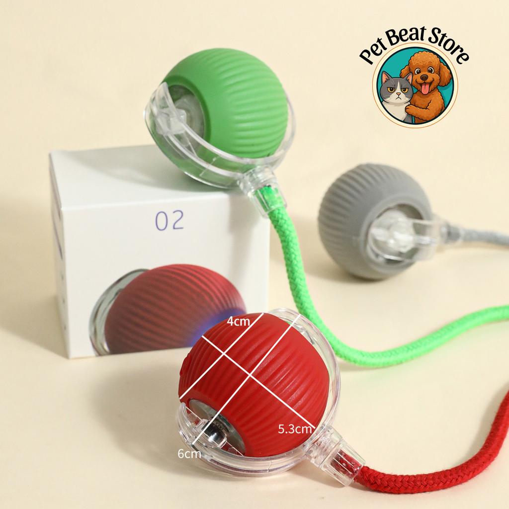 Automatic Rolling Ball for Cats & Dogs – Smart Rechargeable Toy with Tail, Pet-Safe & Great Gift, Flexible Shipping | PetBeat Store
