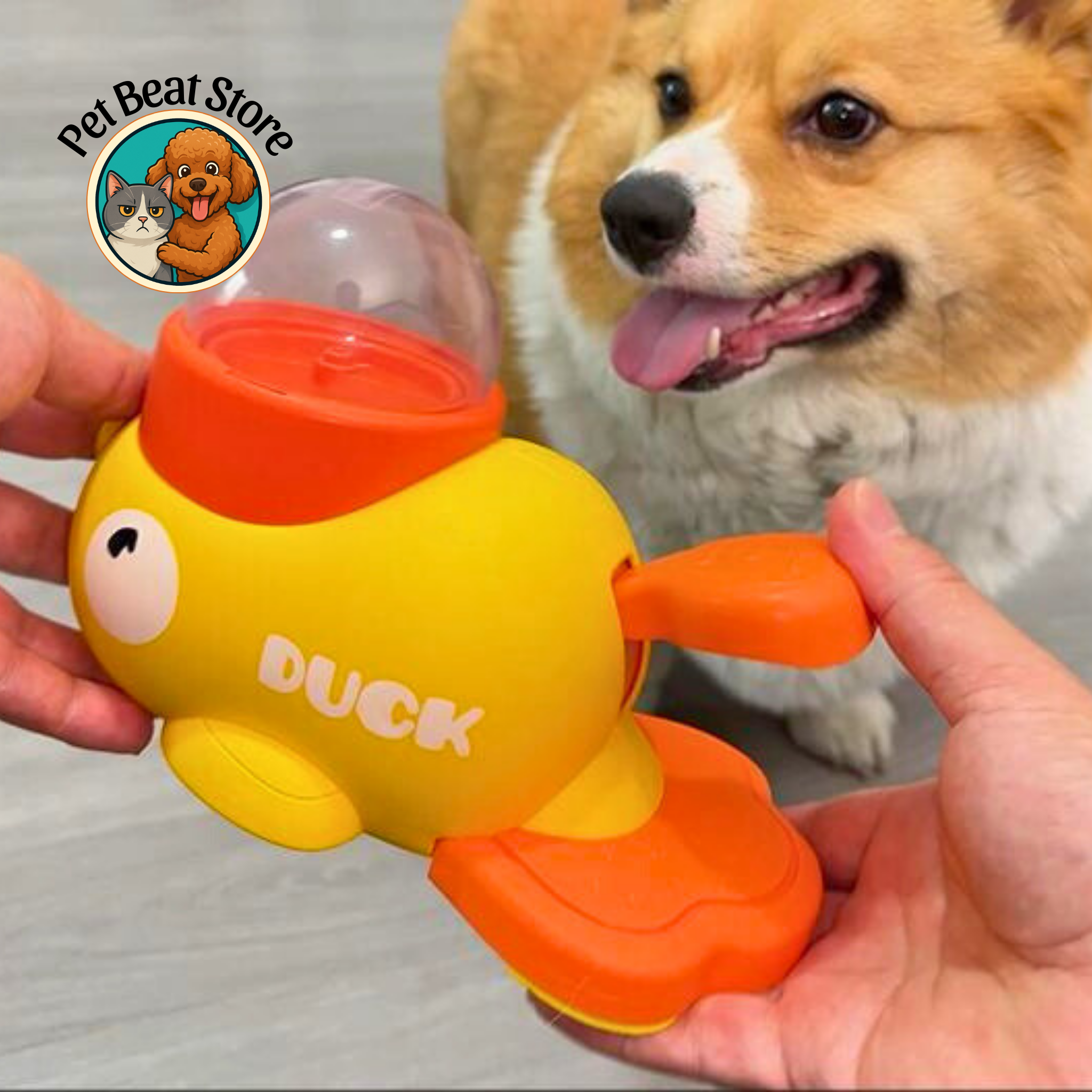 Smart Food Dispenser for Dogs and Cats – Fun, Safe and Fun Duck Toy Perfect Gift for Pets | PetBeat Store