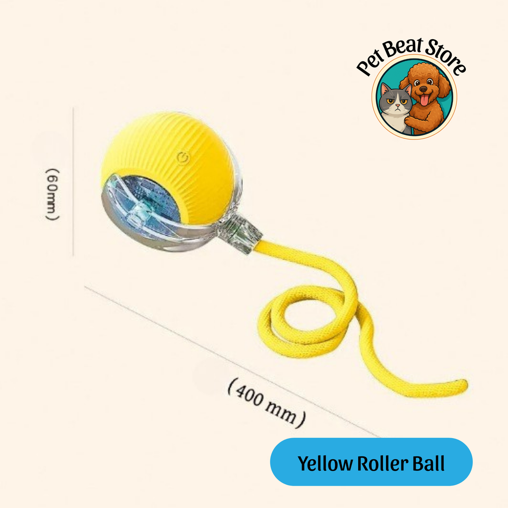Automatic Rolling Ball for Cats & Dogs,Express Shipping (2–5 days) – Smart Rechargeable Toy with Tail, Pet-Safe & Great Gift, Flexible Shipping | PetBeat Store