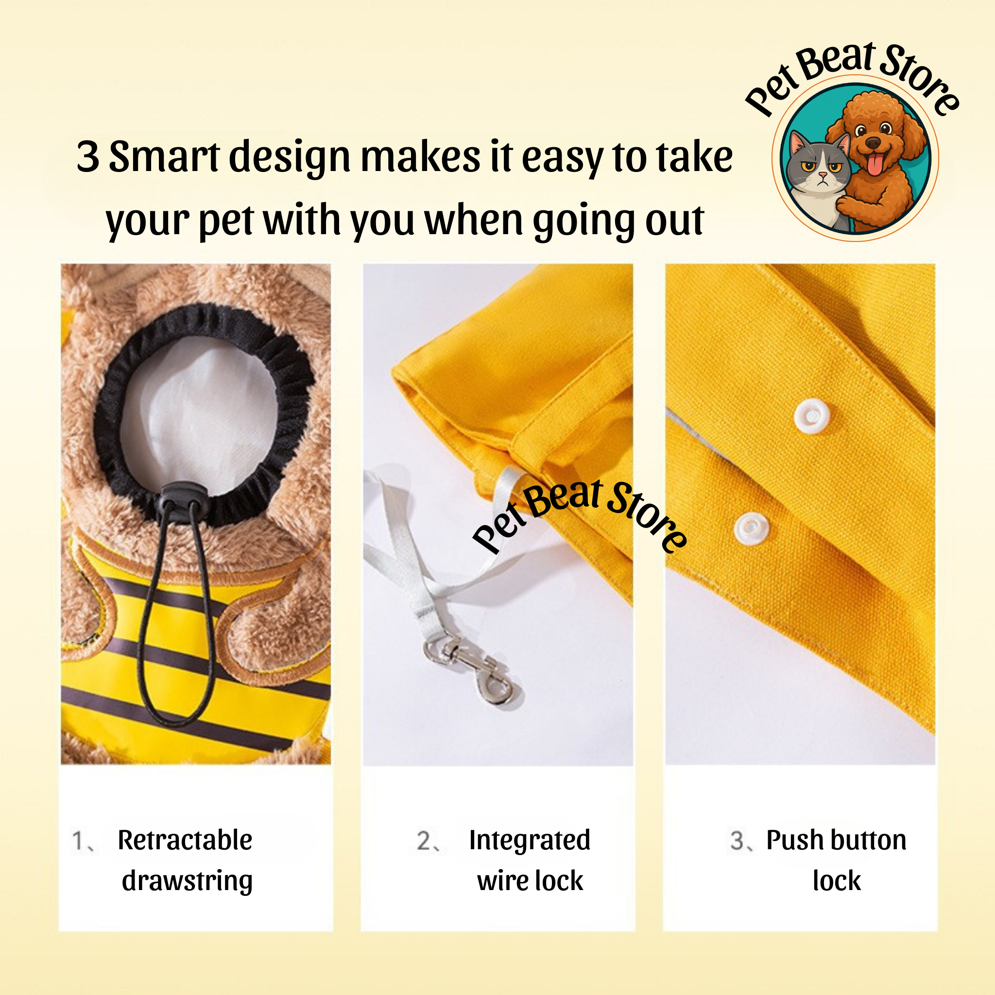 Pet Travel Bag for Dogs and Cats – Portable Pet CarrierSoft, Breathable, Safe & Stylish | PetBeat Store